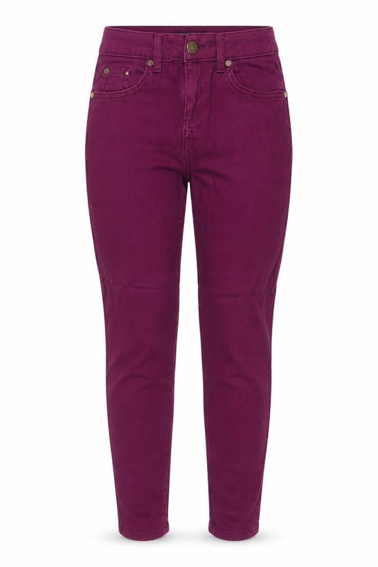 Marks & Spencer Womens Purple Cotton Skinny Jeans Size 8 Regular Zip