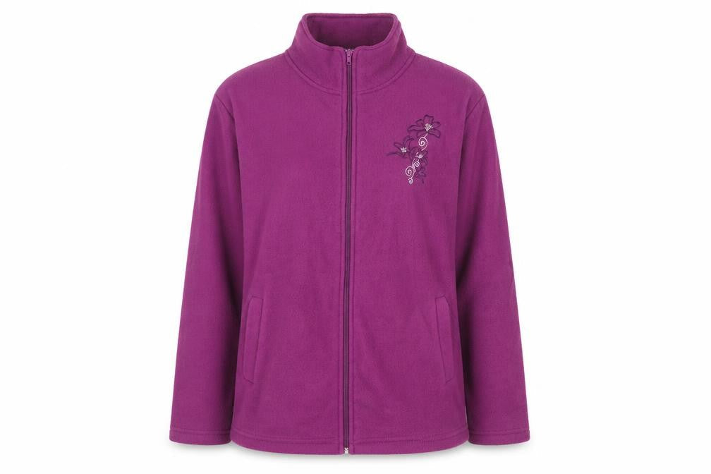 Anne de Lancay Womens Purple Jacket Size L Zip