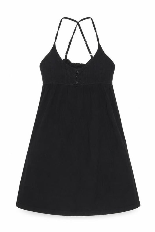 b.young Womens Black 100% Cotton Shift Size XL Scoop Neck Button