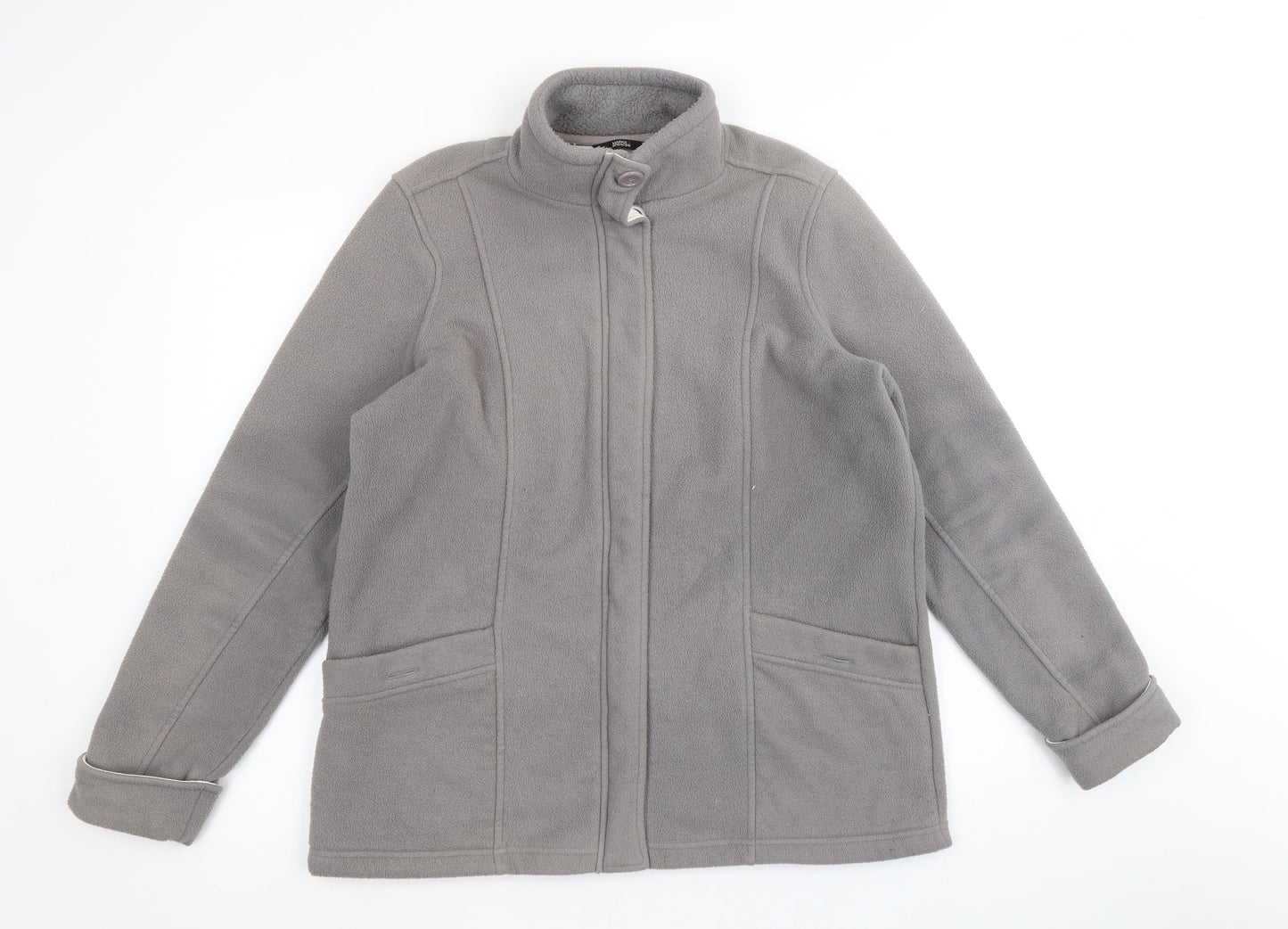Marks and Spencer Womens Grey Jacket Size 14 Zip