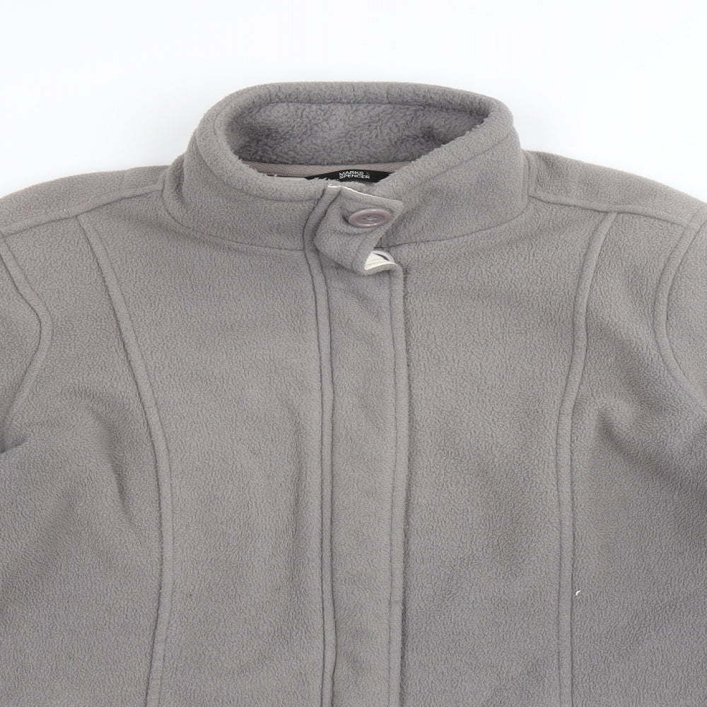 Marks and Spencer Womens Grey Jacket Size 14 Zip