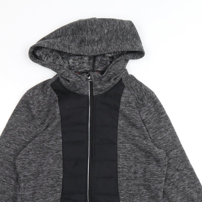 Next Womens Black Geometric Jacket Size 6 Zip
