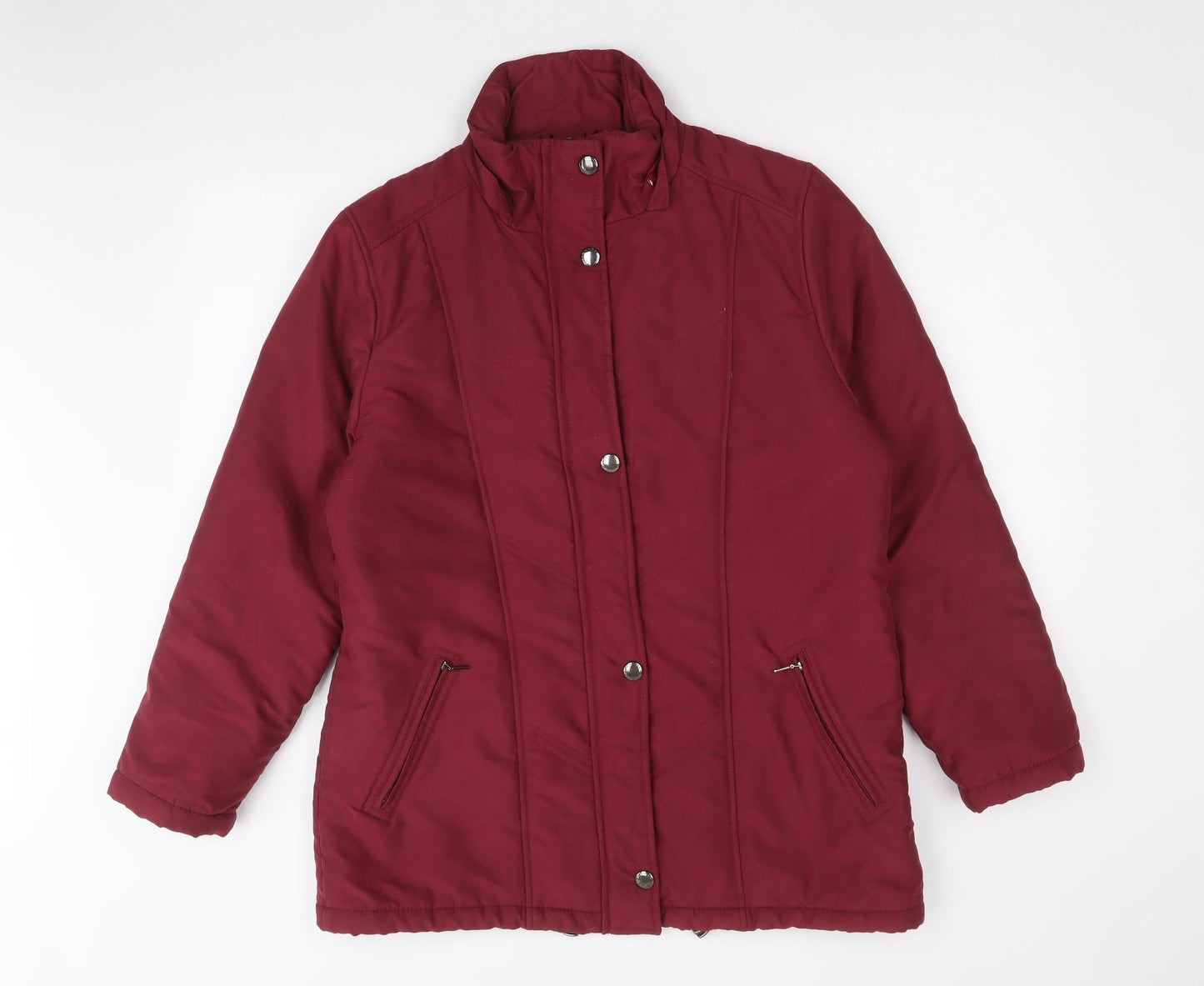 First Avenue Womens Red Jacket Coat Size 12 Zip