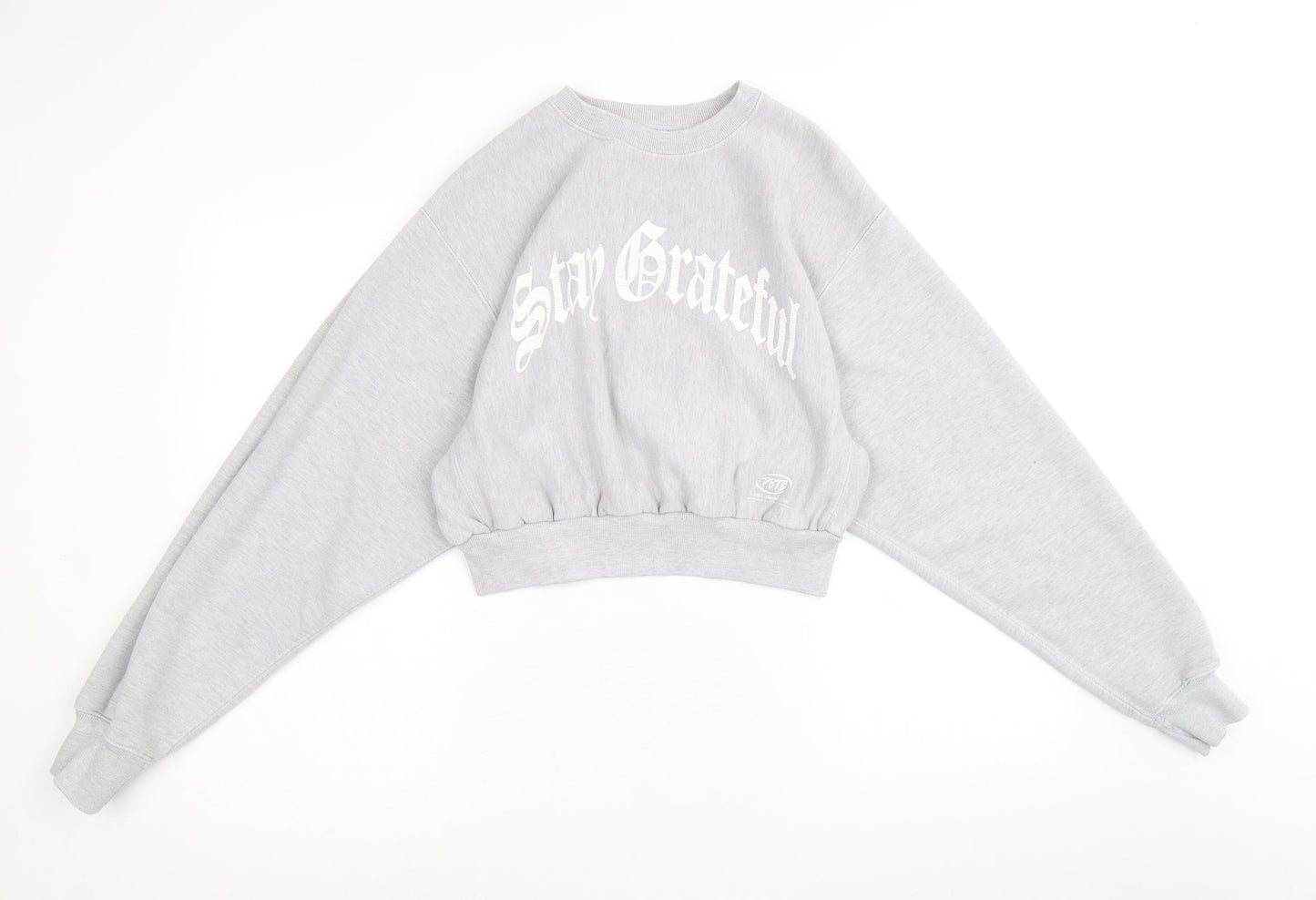 Pacific Republic Womens Grey Polyester Pullover Sweatshirt Size M Pullover - Stay Grateful