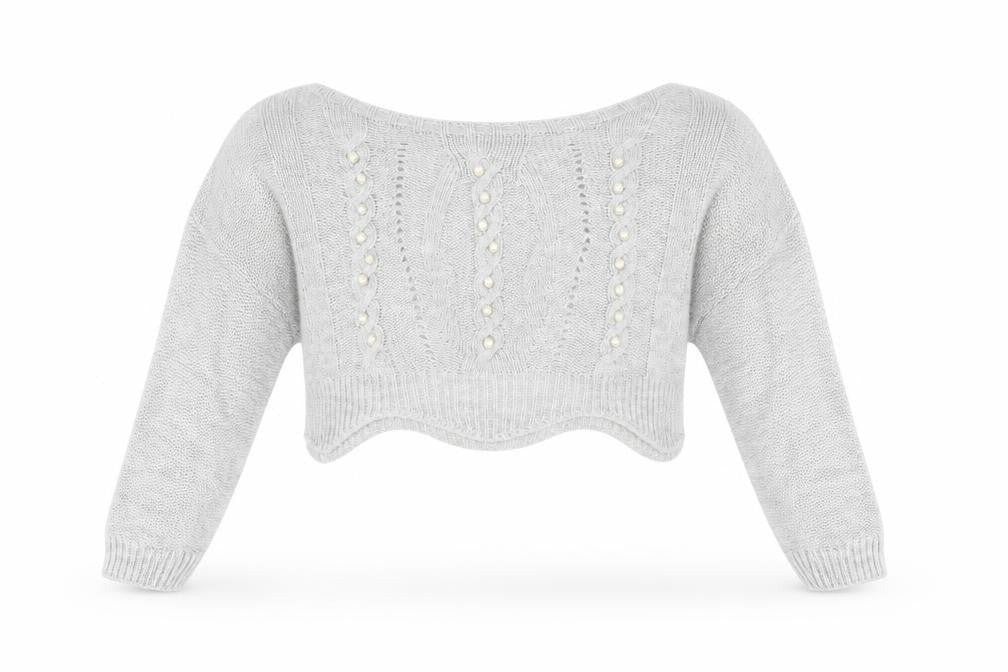 Cameo Rose Womens Grey Boat Neck Acrylic Pullover Jumper Size M - Size M-L
