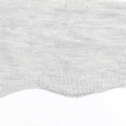 Cameo Rose Womens Grey Boat Neck Acrylic Pullover Jumper Size M - Size M-L
