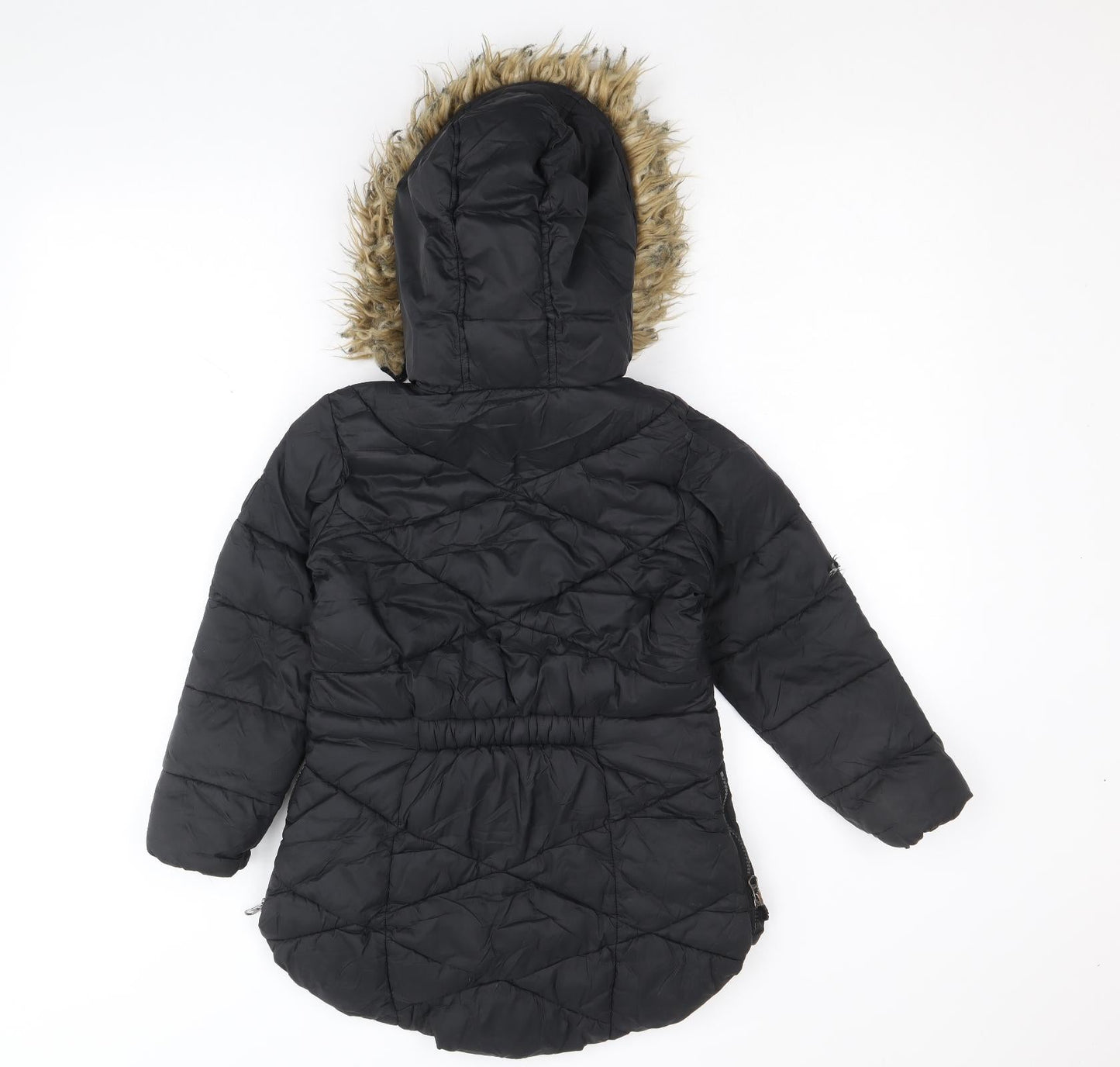 Steve Madden Girls Black Quilted Jacket Size S Zip