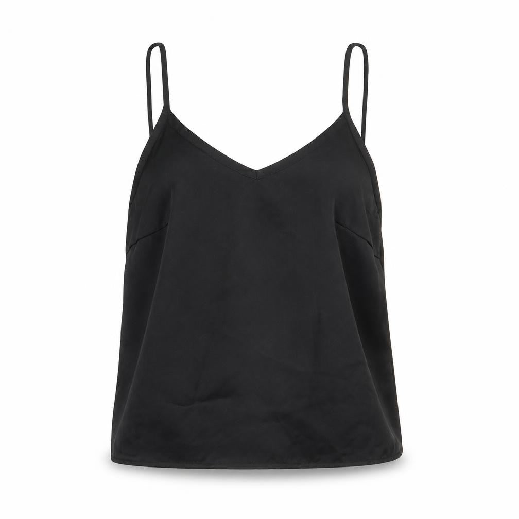 Missguided Womens Black Polyester Basic Tank Size 6 V-Neck