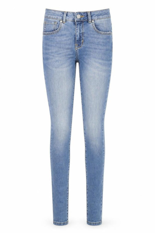 Never Denim Womens Blue Cotton Skinny Jeans Size XS Regular Zip
