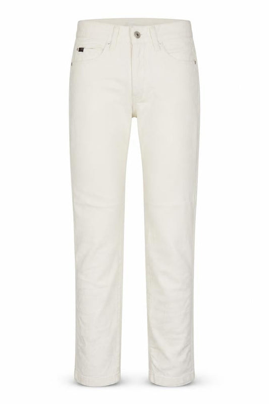 Miss Petrolio Womens Ivory Cotton Skinny Jeans Size 30 in Regular Zip