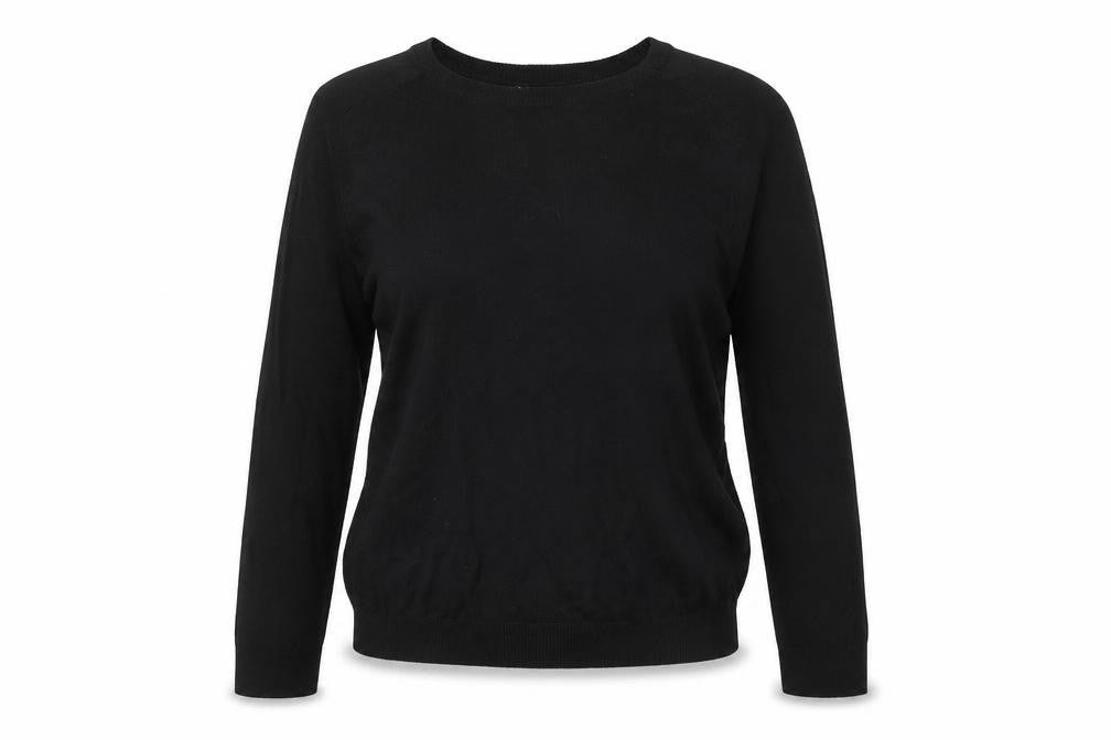 River Island Womens Black Round Neck Acrylic Pullover Jumper Size XS