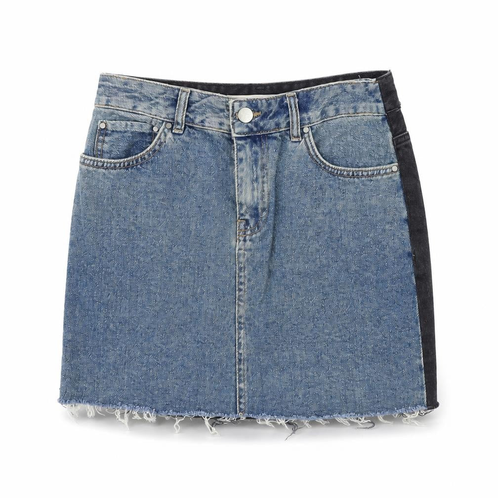 ASOS Womens Blue Cotton A-Line Skirt Size 4XL Zip