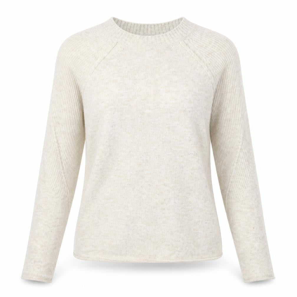 Topshop Womens Beige Round Neck Acrylic Pullover Jumper Size 8 Pullover