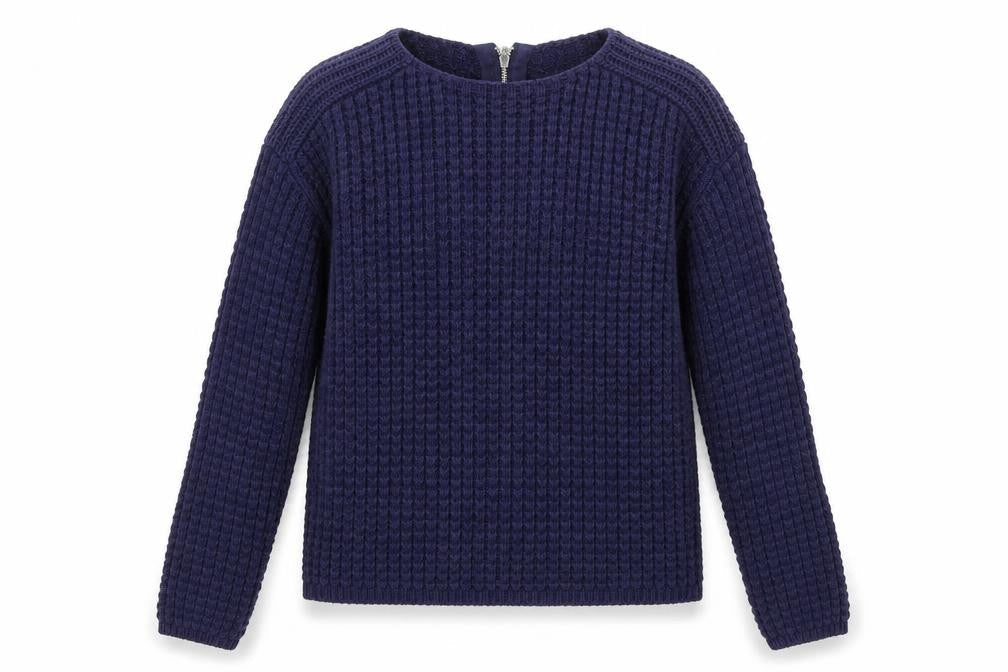 New Look Womens Blue Round Neck Acrylic Pullover Jumper Size 12