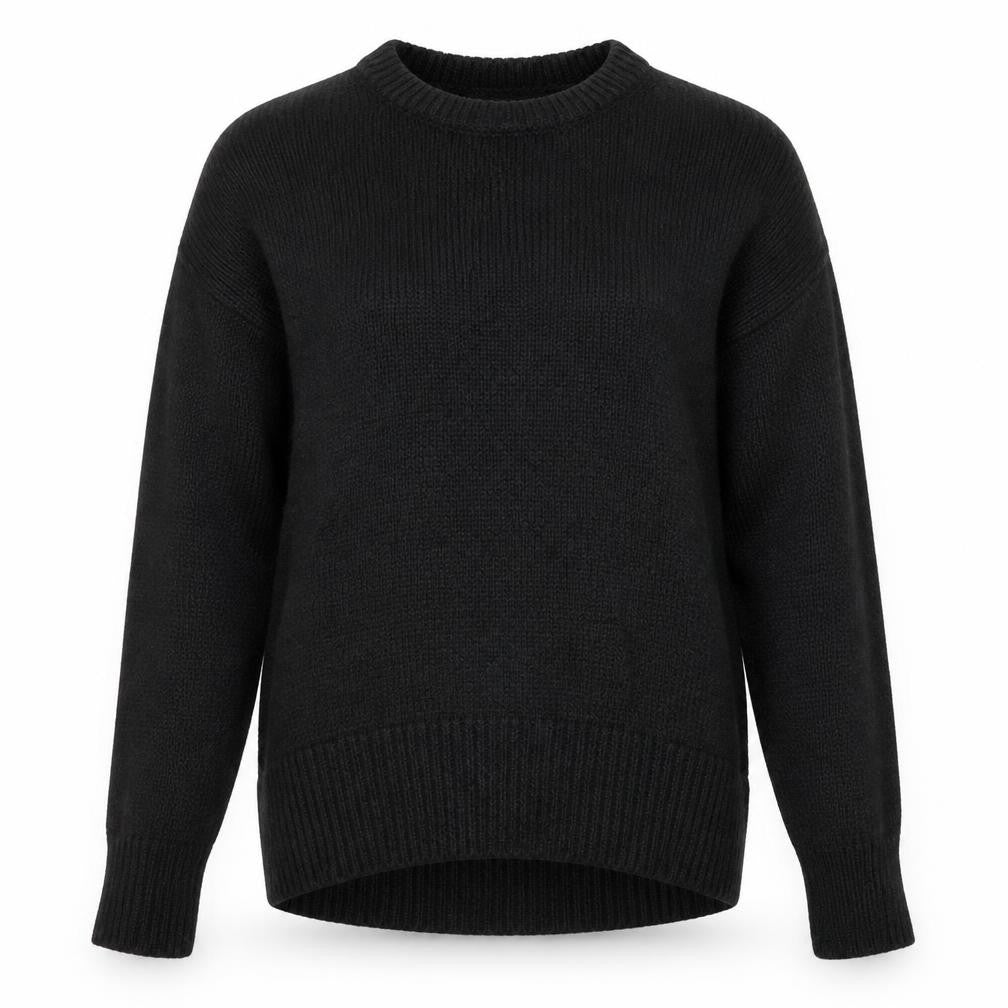 New Look Womens Black Round Neck Acrylic Pullover Jumper Size S