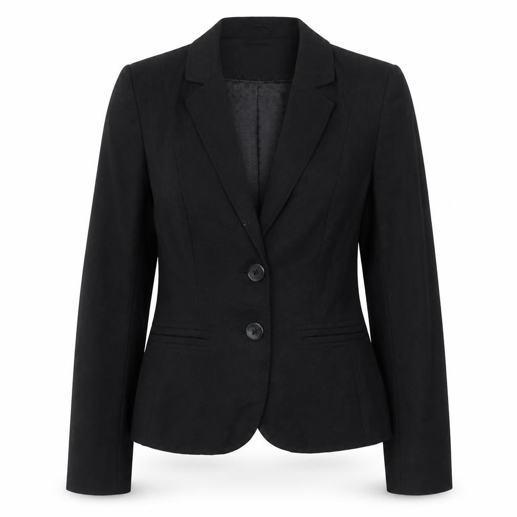 Debenhams Womens Black Linen Jacket Suit Jacket Size 10