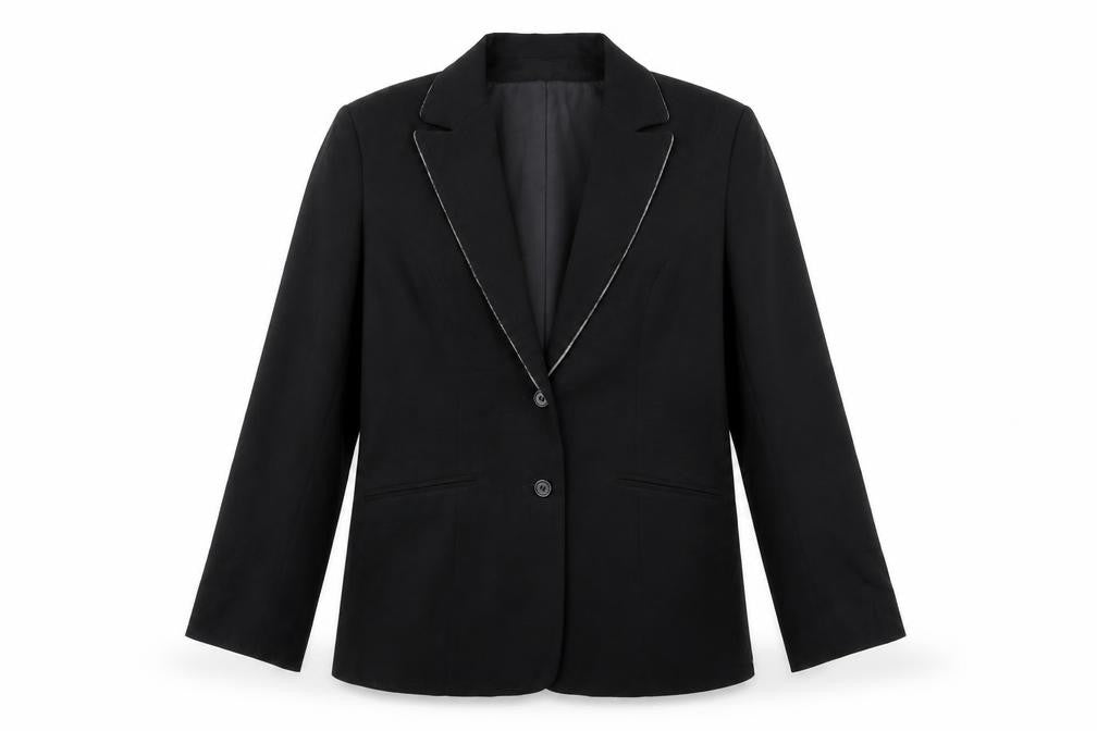 OPUS Womens Black Polyester Jacket Blazer Size 14