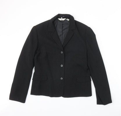Next Womens Black Polyester Jacket Blazer Size 12