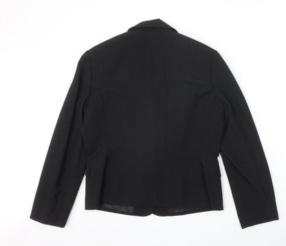 Next Womens Black Polyester Jacket Blazer Size 12