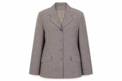Essentials Womens Beige Polyester Jacket Suit Jacket Size 16