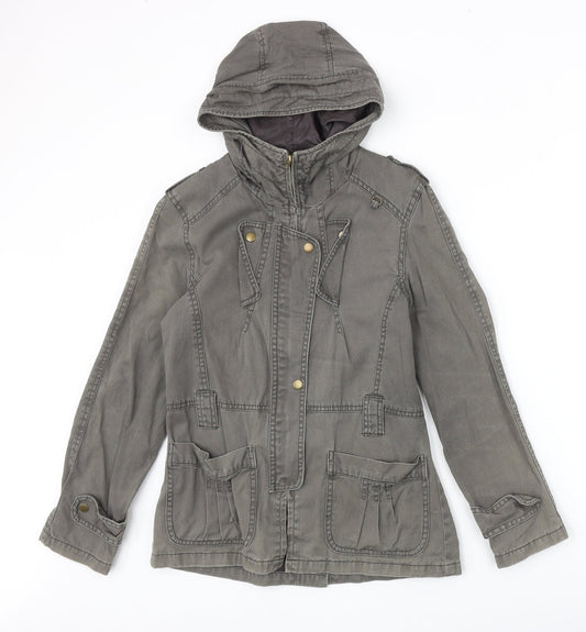 Femiculine Womens Grey Jacket Size M Zip
