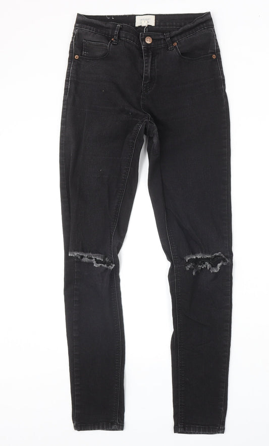 Insight Womens Black Cotton Skinny Jeans Size 8 Regular Zip
