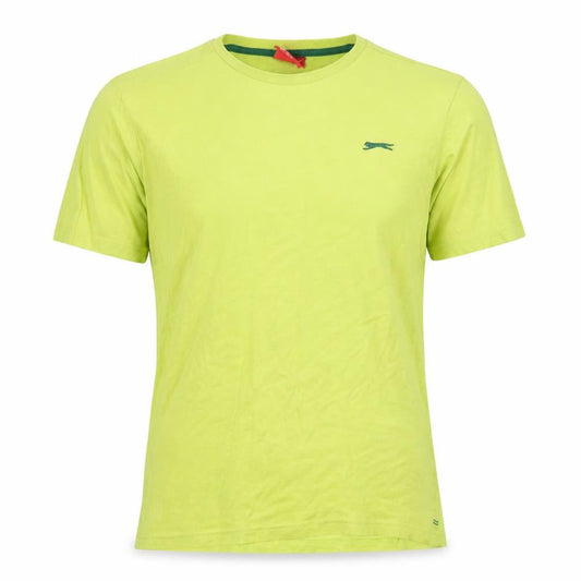 Slazenger Mens Green Cotton T-Shirt Size S Round Neck