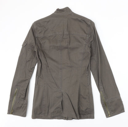 Warehouse Womens Brown Jacket Size 8 Zip