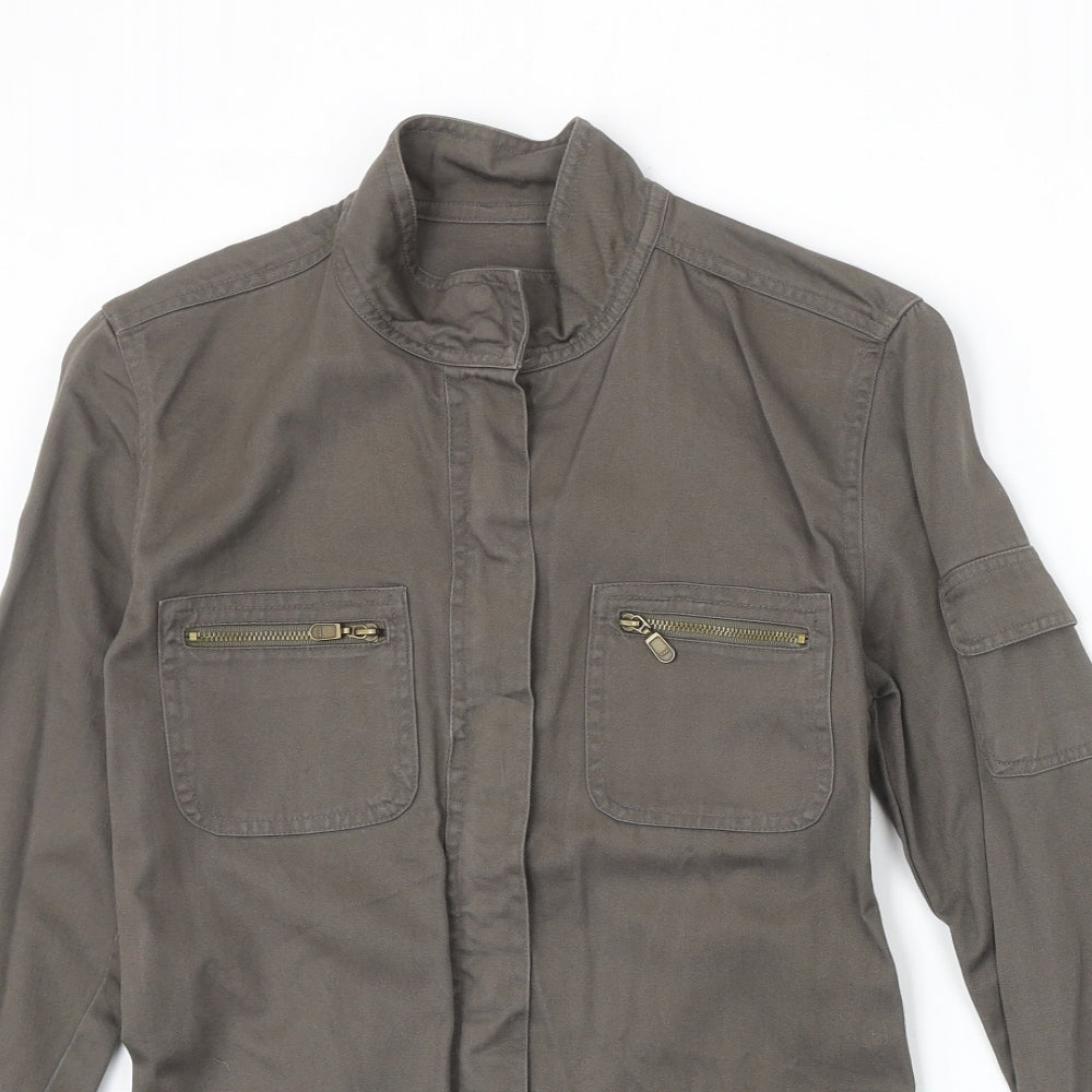 Warehouse Womens Brown Jacket Size 8 Zip