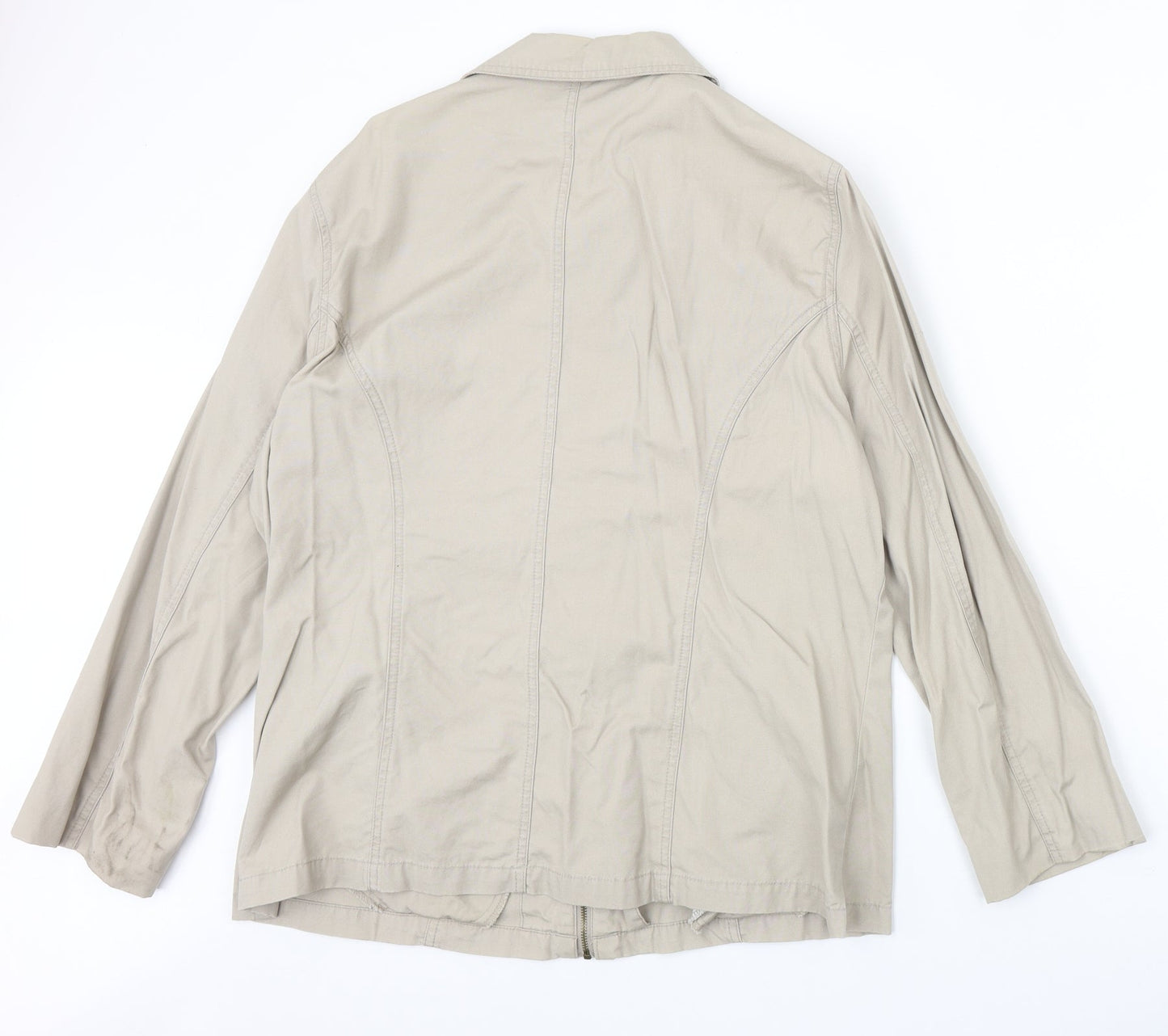 Reflections Womens Beige Jacket Size XL Zip - Feather