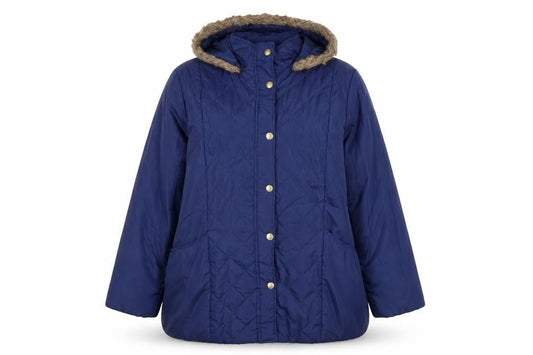 Anne De Lancay Womens Blue Jacket Size L Snap