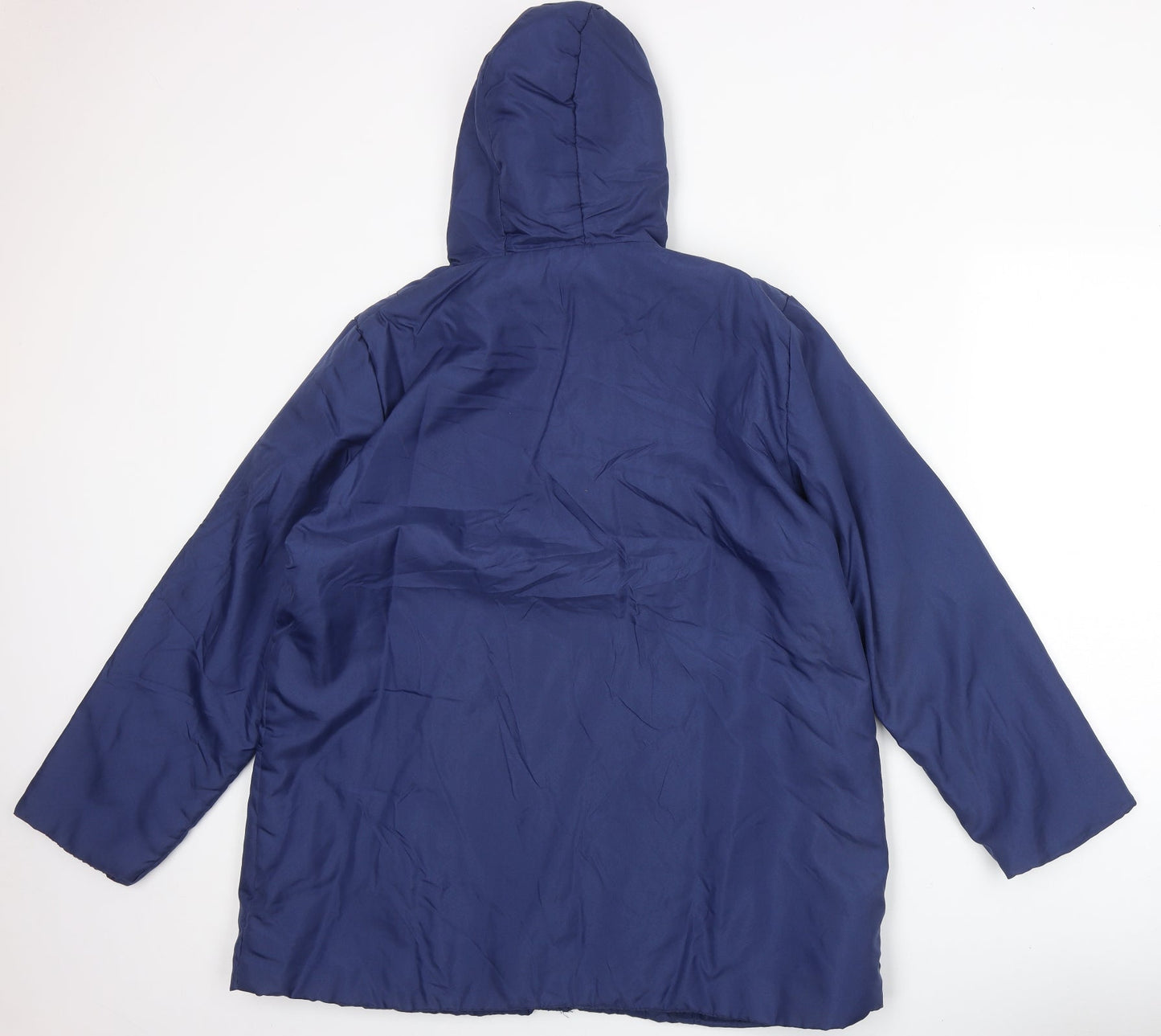 Anne De Lancay Womens Blue Jacket Size L Snap