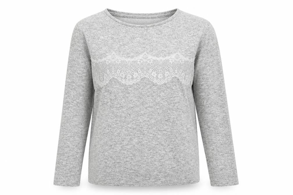 Atmosphere Womens Grey Round Neck Polyester Pullover Jumper Size 10