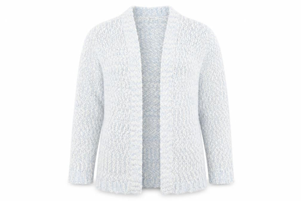 Peacocks Womens Blue V-Neck Polyester Cardigan Jumper Size S