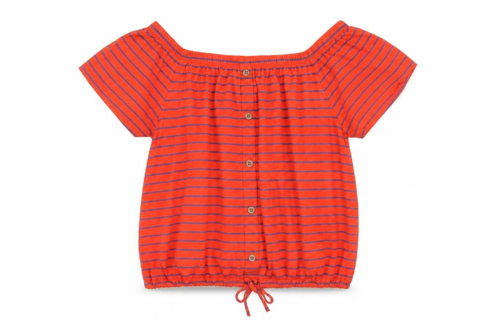 NEXT Womens Orange Striped Viscose Basic T-Shirt Size 10 Boat Neck
