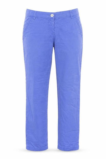 Tom Tailor Womens Purple Cotton Chino Trousers Size 8 Regular Zip