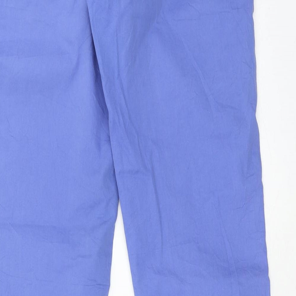 TOM TAILOR Womens Purple Cotton Chino Trousers Size 8 Regular Zip