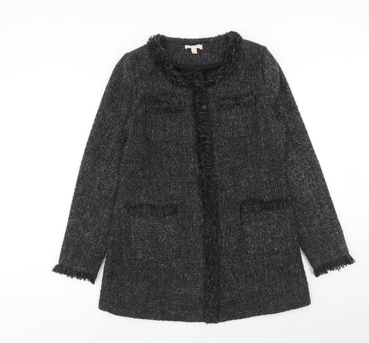 Gharani Strok Womens Grey Jacket Coat Size 12 Button