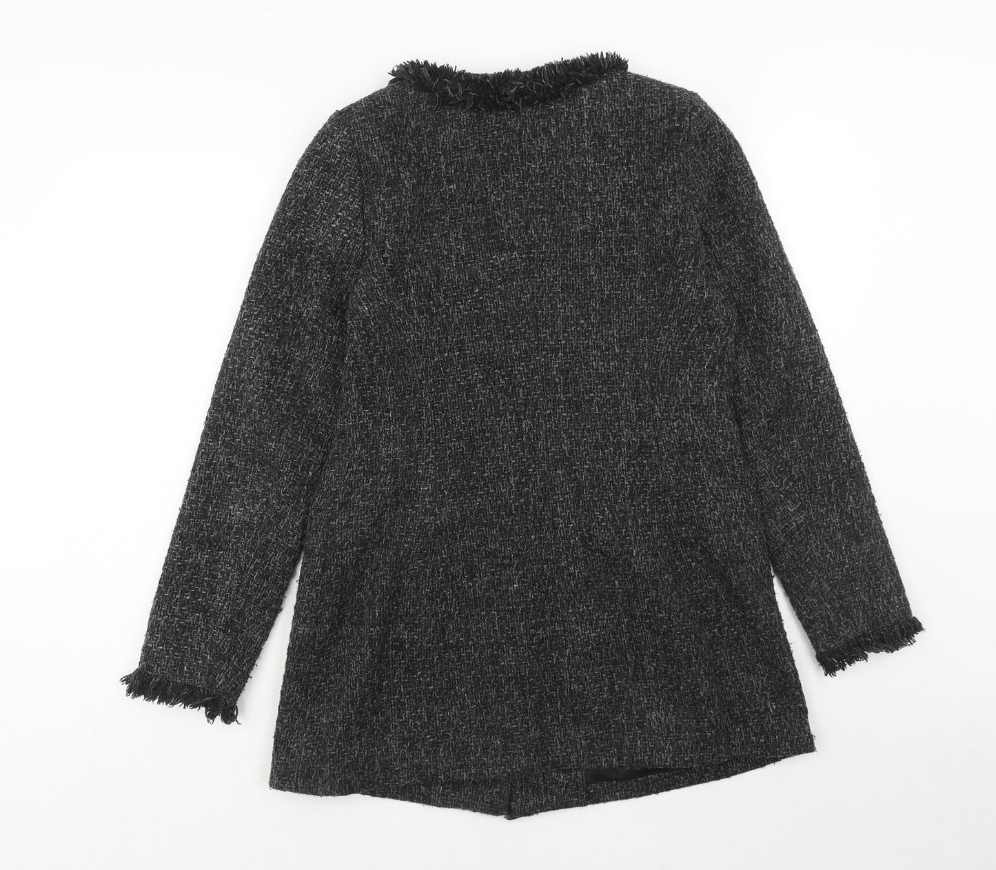 Gharani Strok Womens Grey Jacket Coat Size 12 Button