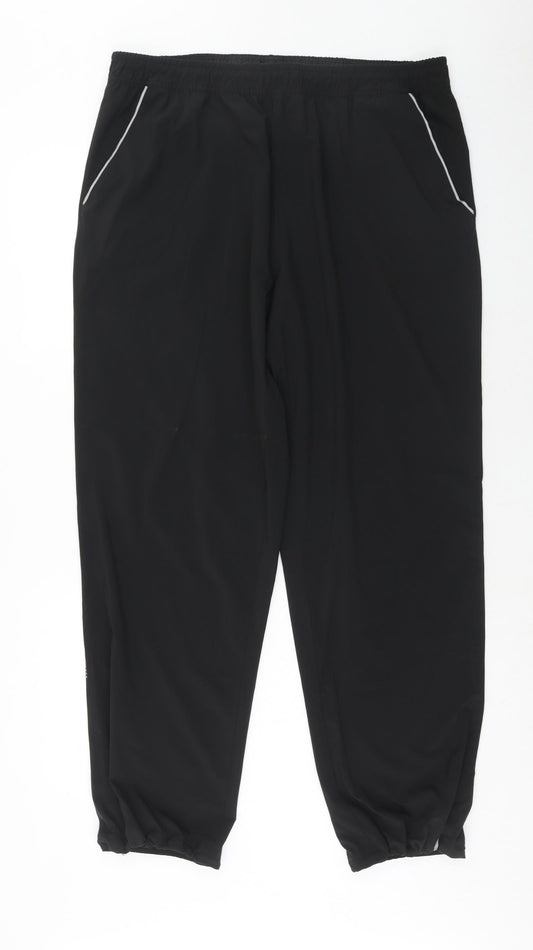 H&M Womens Black Polyester Trousers Size L Regular