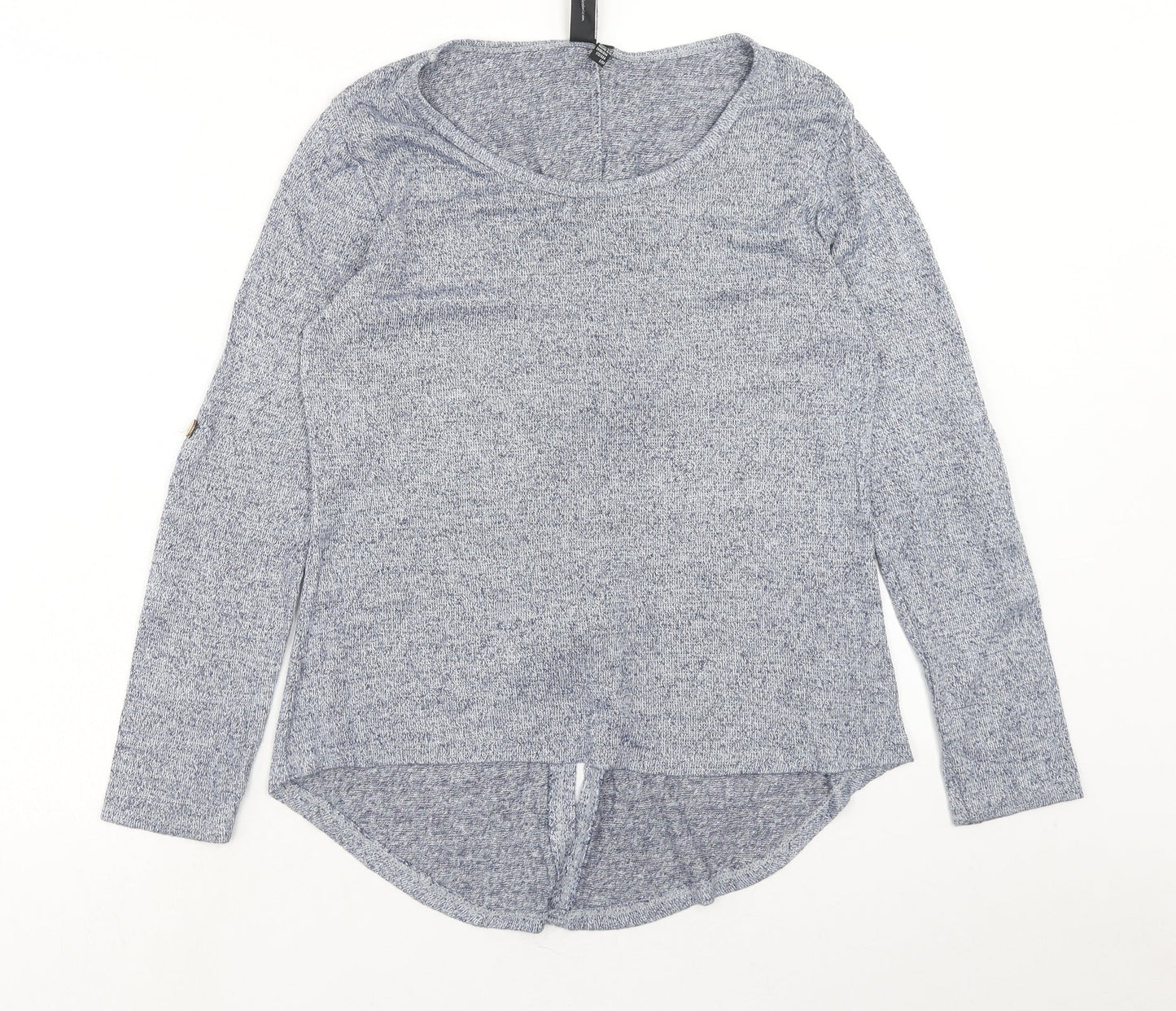 Izabelle London Womens Blue Crew Neck Viscose Pullover Jumper Size 8 Pullover