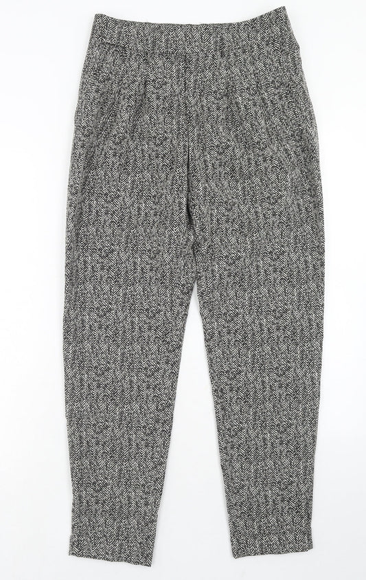 ASOS Womens Brown Viscose Trousers Size 10 Regular Hook & Eye