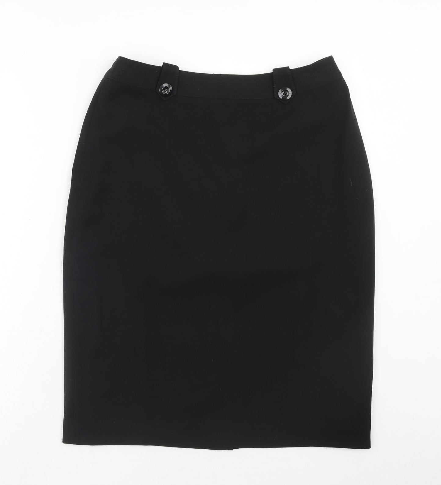 Simply Be Womens Black Polyester Straight & Pencil Skirt Size 12 Zip