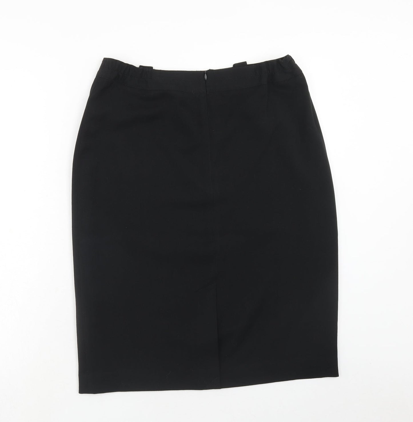 Simply Be Womens Black Polyester Straight & Pencil Skirt Size 12 Zip
