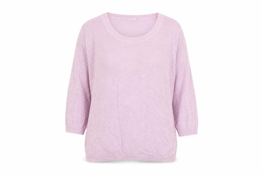 Preworn Womens Purple Scoop Neck Polyester Pullover Jumper Size 16