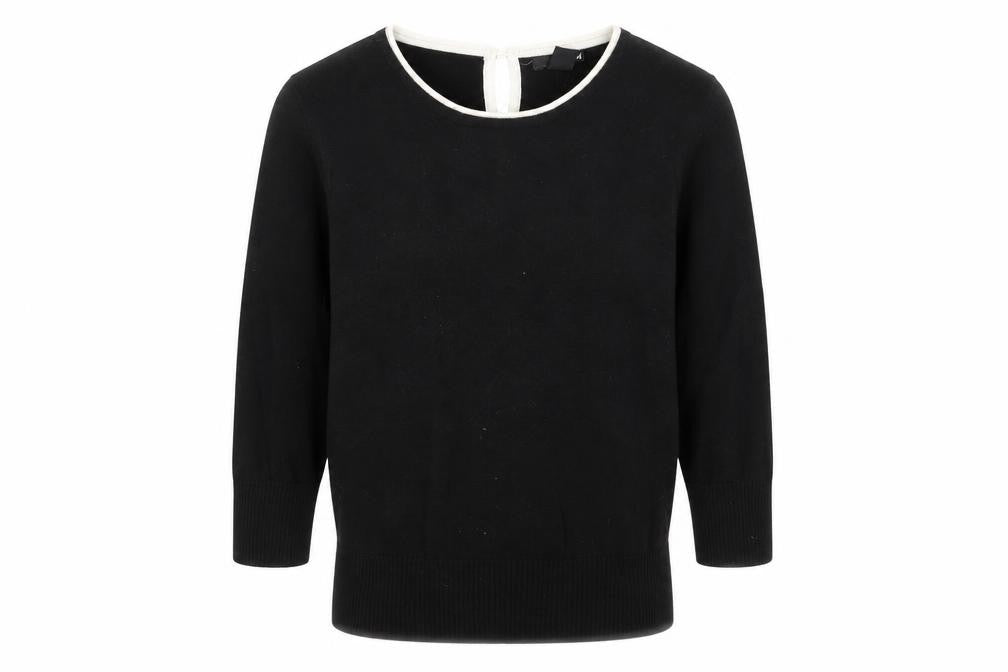 H&M Womens Black Scoop Neck Viscose Pullover Jumper Size S