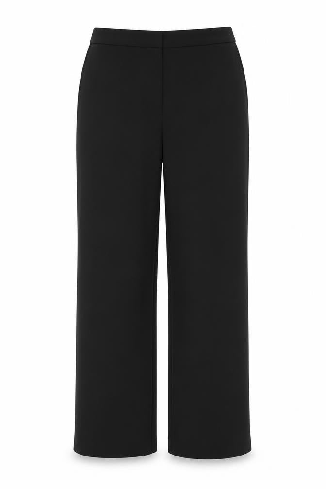 H&M Womens Black Polyester Trousers Size 10 L31 in Regular Button