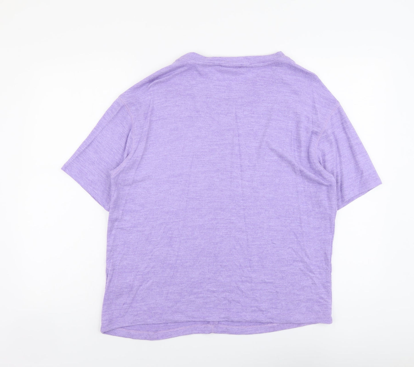 Marks and Spencer Womens Purple Round Neck Viscose Pullover Jumper Size 12