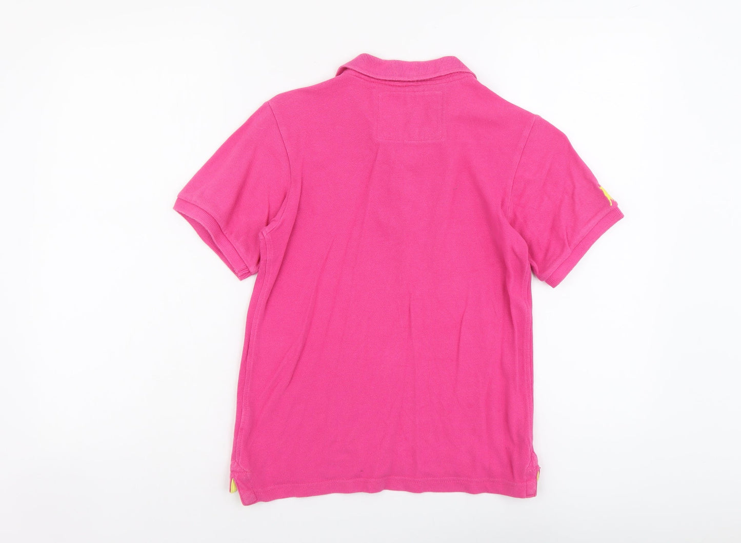 Vintage Rebel Boys Pink Cotton Basic Polo Size 9-10 Years Collared Button