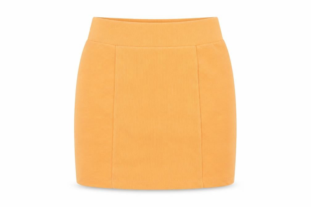 H&M Womens Orange Polyester Mini Skirt Size 10